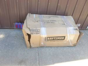 lot 19 image: Craftsman 4246 twin bagger. Box was open but looks complete. May be missing some hardware. As shown.