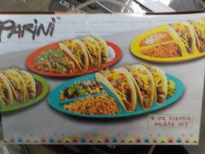 Parini new 4 pc Fiesta Plate Set...