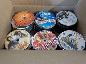 350 or So DVDs, CDs, Audio Books an...