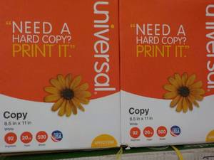 Universal  8 12 x 11 Copy Paper 50...