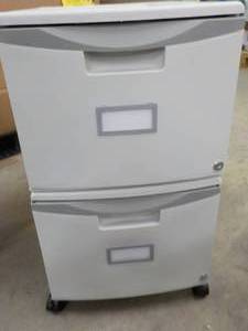 Storex File Stacking Cabinet on Whe...