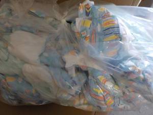 Bag of 100 or so Diapers Newborn-3 ...