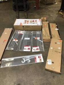 lot 13 image: Lot of assorted shelves and shelving unit see pictures customer returns