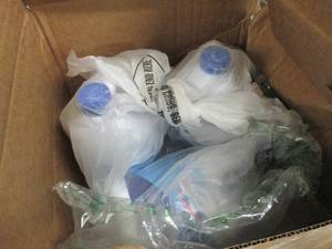31 gallon bottles of clorox bleach...