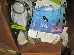 box of shower heads ...