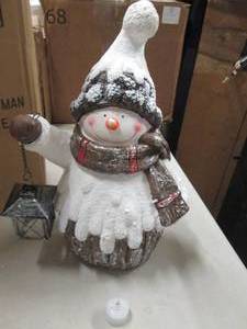 snowman decor with light ...