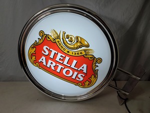 lot 3 image: Brand New Lighted Stella Artois Beer  Pub Sign