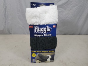lot 49 image: New Huggle Ultra Plush Slipper Socks