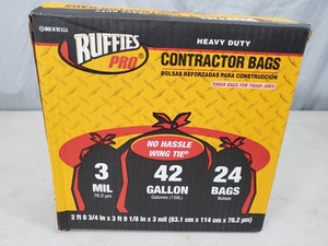 lot 75 image: New Box of Heavy Duty Contractor Bags