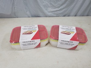 lot 80 image: 2 New Sets of Frigidaire 3 Section Food Storage Containers