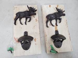 lot 100 image: 2 New Shabby Chic Cast Iron Bottle Openers