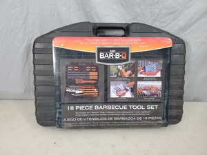 lot 118 image: New 18 Piece BBQ Tool Set in Case