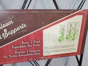 lot 14 image: New Rustic Heirloom 3 Panel Plant Support  Trellis