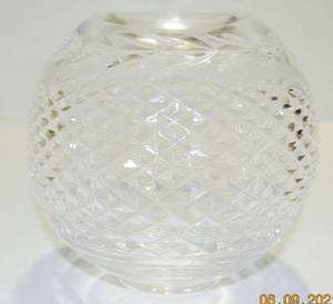 VINTAGE SIGNED&nbspWATERFORD&nbspROUND FLOWER VASE 6 CRYSTAL GLANDORE ROSE BOWL - EXCELLENT CONDITION