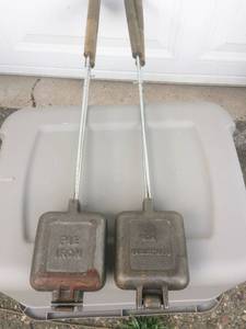 LL BEAN&nbspUnleash Your Inner Camp Chef To Prepare The Perfect Fireside Snack With These Easy-to-use Square Pie Irons From A Grilled Cheese To Smores A New Way - Outside Shows Rust That Can Be Scrubbed Off As This Is Cast Iron