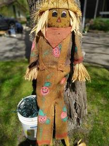 Scarecrow and Christmas Lights
