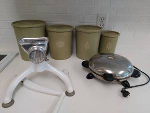 Vintage Tupperware Waffle Maker And More