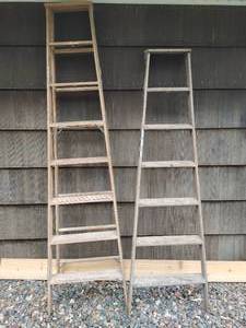 Two Wood Ladders
