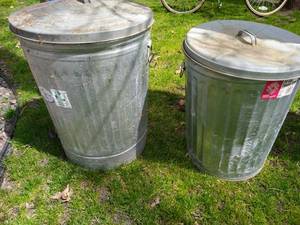 Galvanized Trash Cans