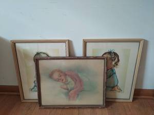 Three Framed Child Prints