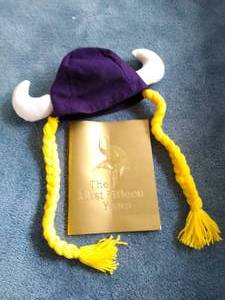 Minnesota Vikings History Book and Hat