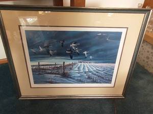 Framed Terry Redlin Winter Snows 1979