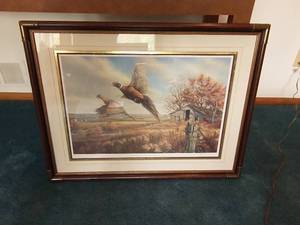 Framed James Neger 1988 Bird Artwork