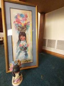 1983 Goebel Flower Girl Figurine With Art
