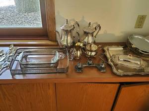 Collection Of W.M. Rogers Star And Eagel Serving ware