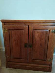 lot 147 image: Wood Two Door Cabinet