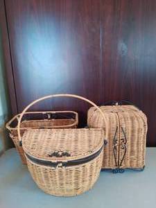 lot 249 image: Set of decorative wicker baskets