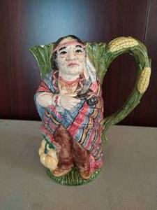 lot 18 image: Fitz and Floyd- Thanksgiving Banquet Native American Pitcher