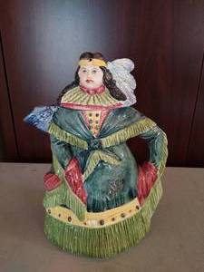 lot 19 image: Fitz and Floyd- Thanksgiving Banquet Native American  Teapot