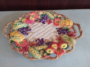 lot 41 image: Fitz and Floyd- Thanksgiving Platter
