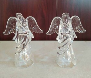lot 48 image: Princess House- Angel Candlestick Holders