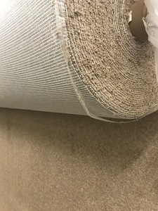 588 SF of Polyester plush low pile Carpet - Beige