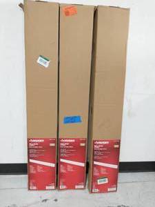 lot 25 image: 3 HUSKY 8 in. x 50 in. Slat Wall 2-Panel Pack with Trim