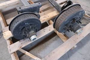 lot 15 image: (2) 5000# Trailer Axles - 6 Bolt