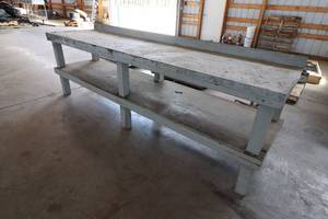 lot 118 image: 10 Work Bench wGalvanized Top
