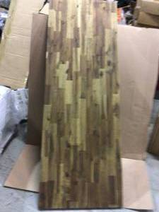 Acacia 6 ft. L x 25 in. D x 1 in. T Butcher Block Countertop in Brown Oil Stain Customer Returns See Pictures