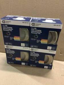 4 in. Selectable Integrated LED Recessed Retrofit Interchangeable Trim Customer Returns See Pictures