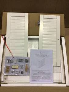 Simon 20 in. W x 24 in. H x 7 in. D Bathroom Storage Wall Cabinet with 2 Shutter Doors in White Customer Returns See Pictures