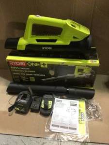 90 MPH 200 CFM ONE 18-Volt Lithium-Ion Cordless Leaf BlowerSweeper - 2.0 Ah Battery and Charger Included by RYOBI Customer Returns See Pictures