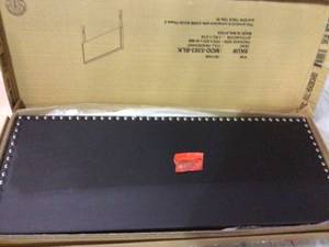 Phoebe Black Full Upholstered Vinyl Headboard Customer Returns See Pictures