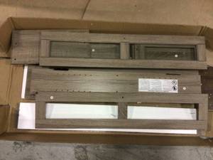 Walker Edison CD, DVD, Blu-Ray Driftwood Media Tower Storage Cabinet Customer Returns See Pictures