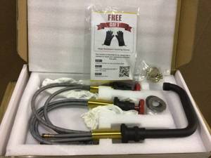 8 in. Widespread 2-Handle High-Arc Bathroom Faucet in Matte Black with Matte Red Handle Customer Returns See Pictures