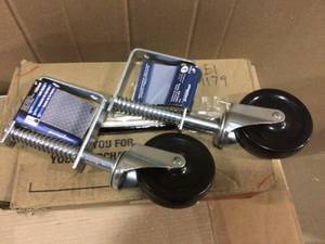 4 in. Gate Caster with Adjustable Spring Bracket and 125 lb. Load Rating by Shepherd Customer Returns See Pictures