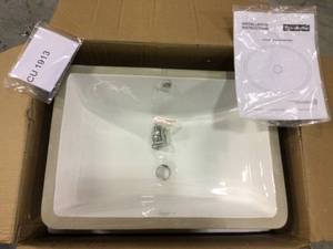 Plaisir 21 in. Rectangular Undermount Bathroom Sink in Glossy White Customer Returns See Pictures