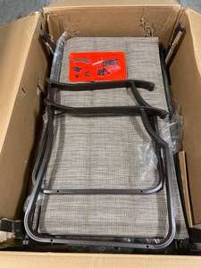 Riverbrook Espresso Brown 2-Person Steel Outdoor Patio Padded Sling Glider by Hampton Bay Customer Returns See Pictures