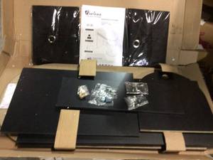 32 in. Rectangular Black 2 Drawer Computer Desk with Built-In Storage by Furinno Customer Returns See Pictures&nbsp
